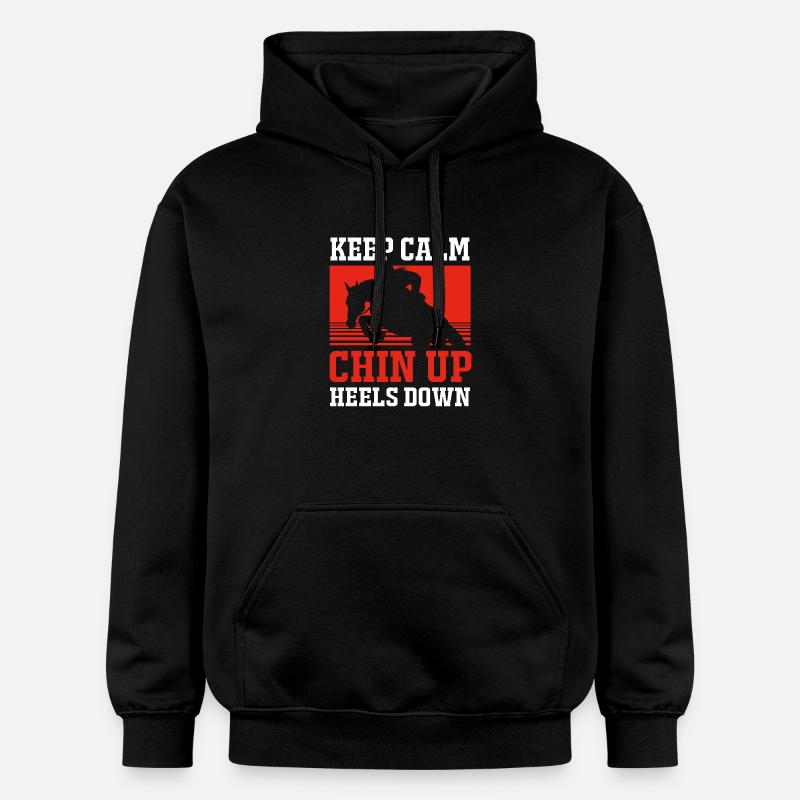 Springreiten Springpferd - Gildan Unisex Softstyle® Midweight Hoodie - Schwarz