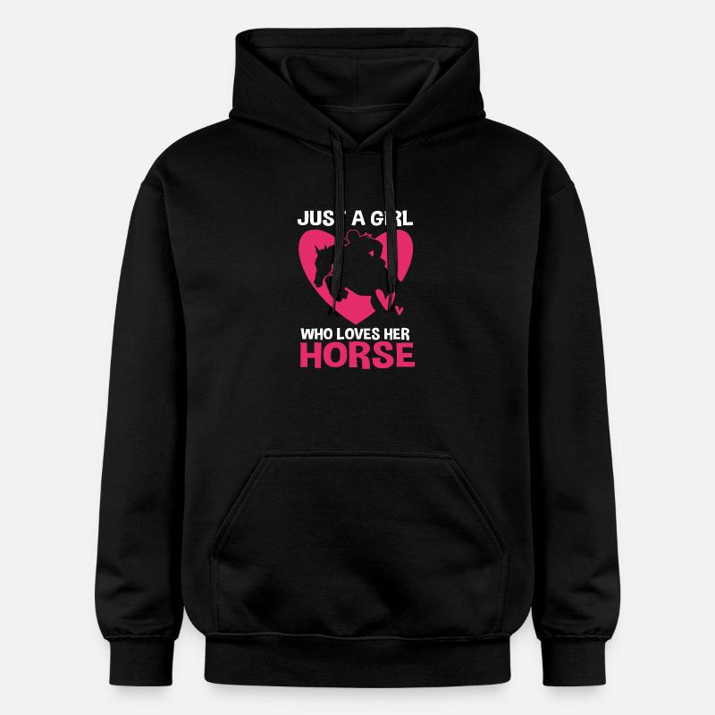 Springreiten Springpferd - Gildan Unisex Softstyle® Midweight Hoodie - Schwarz