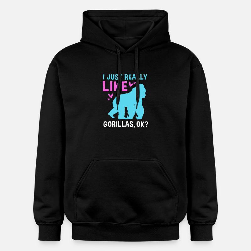 Gorille - Sweat à capuche Softstyle® Gildan Unisexe - noir