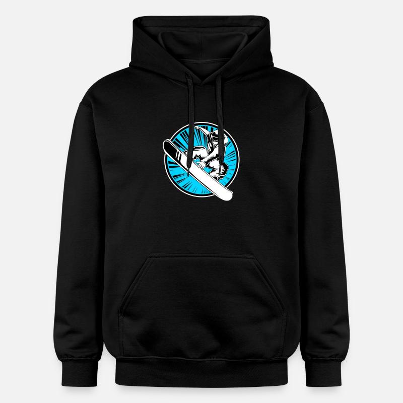 Snowboard Snowboard Vacances snowboard Snowboarders - Sweat à capuche Softstyle® Gildan Unisexe - noir