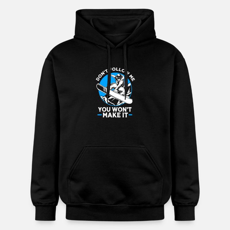 Snowboard Snowboard Vacances snowboard Snowboarders - Sweat à capuche Softstyle® Gildan Unisexe - noir