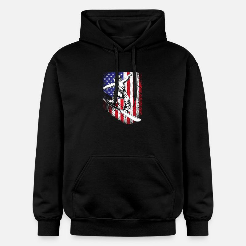 Snowboard Snowboard Vacances snowboard Snowboarders - Sweat à capuche Softstyle® Gildan Unisexe - noir