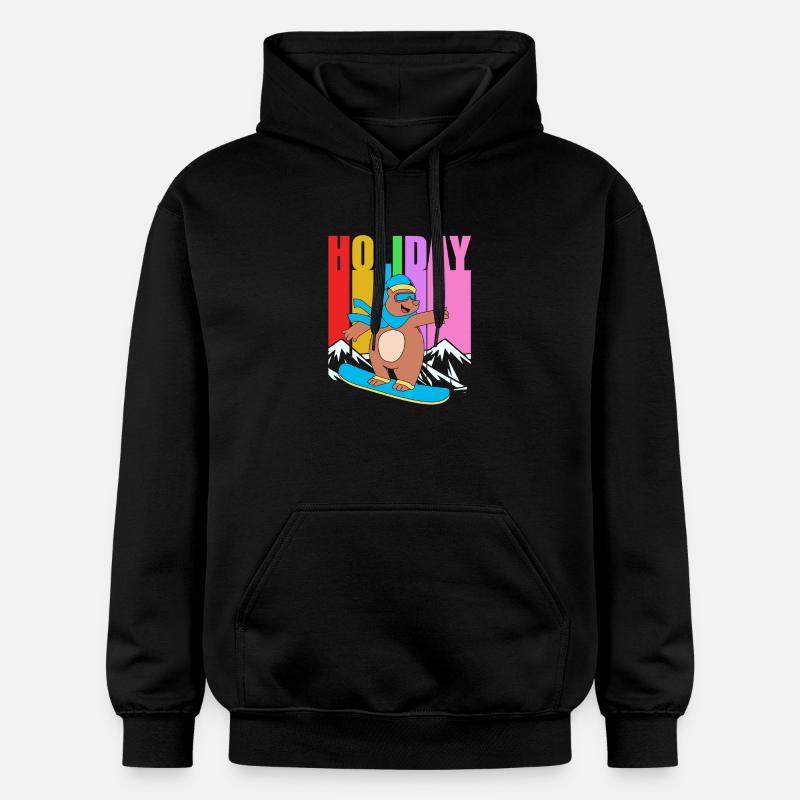 Snowboard Snowboard Vacances snowboard Snowboarders - Sweat à capuche Softstyle® Gildan Unisexe - noir