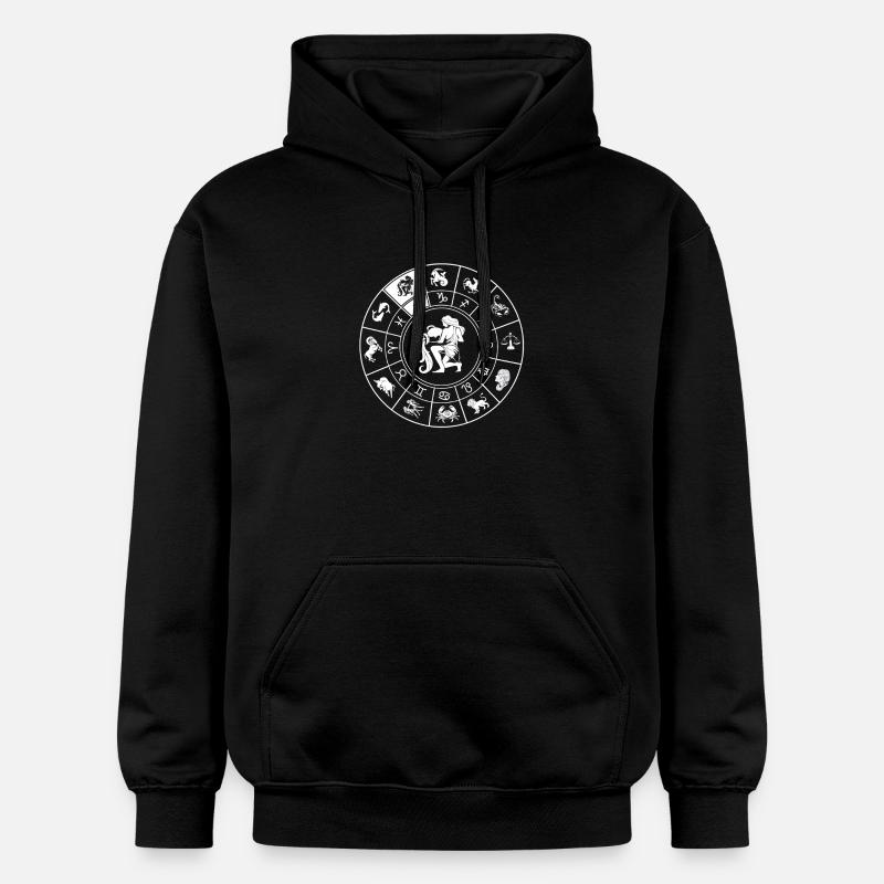 Signe du zodiaque Verseau - Sweat à capuche Softstyle® Gildan Unisexe - noir