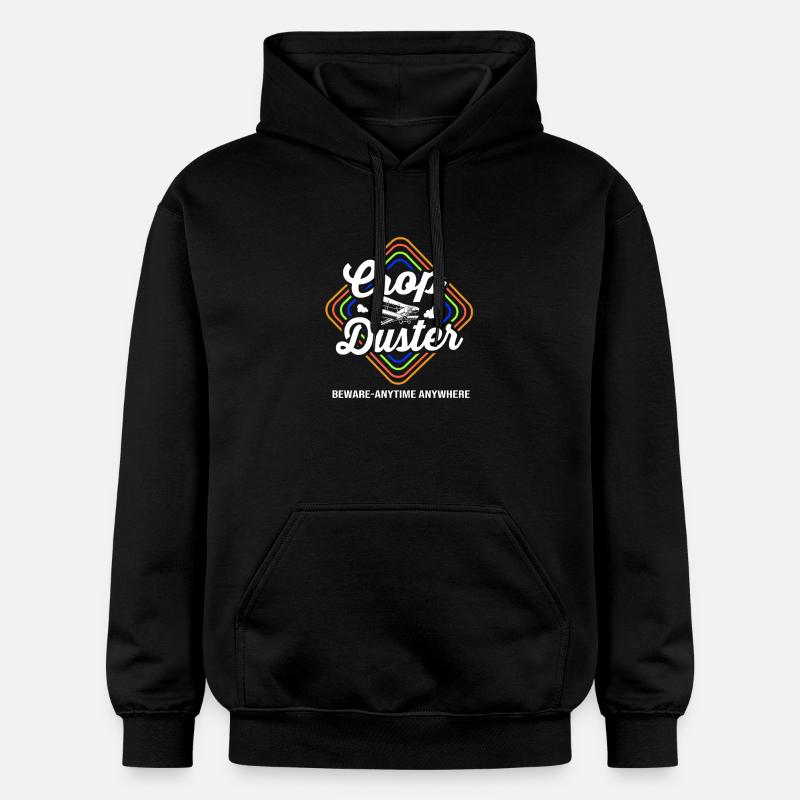 Crop Duster Flugzeug Pilot - Gildan Unisex Softstyle® Midweight Hoodie - Schwarz