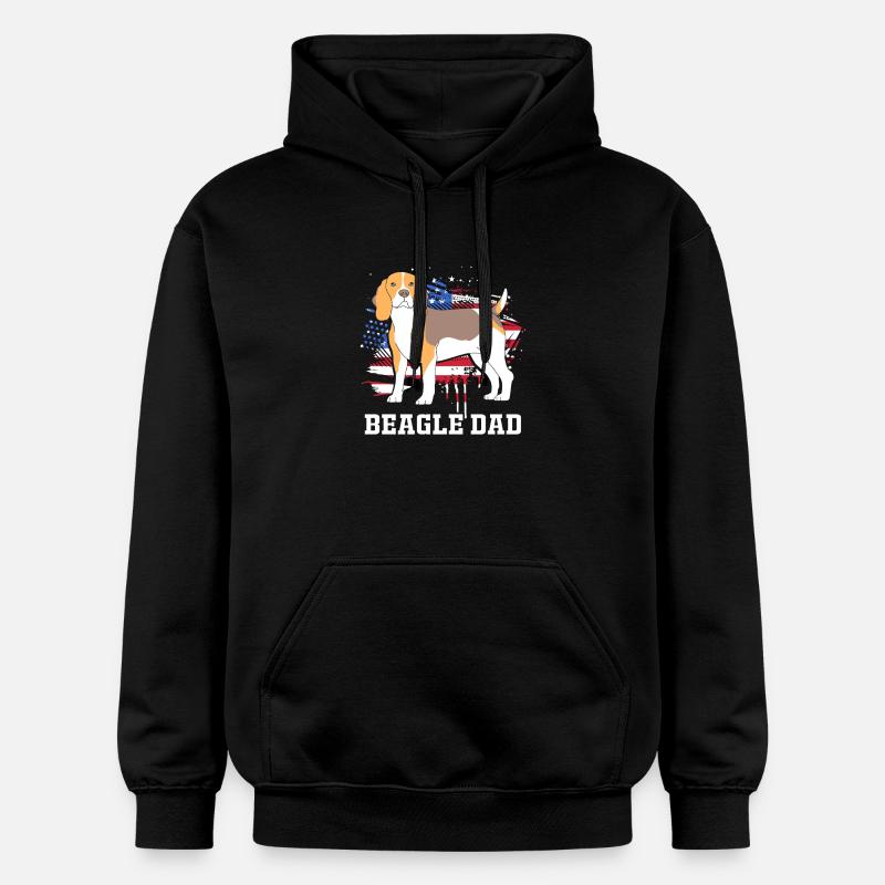 Papa Beagle - Sweat à capuche Softstyle® Gildan Unisexe - noir