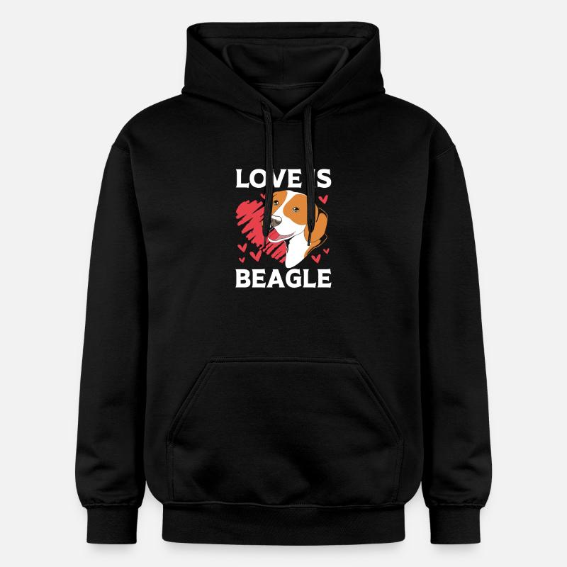 Papa Beagle - Sweat à capuche Softstyle® Gildan Unisexe - noir