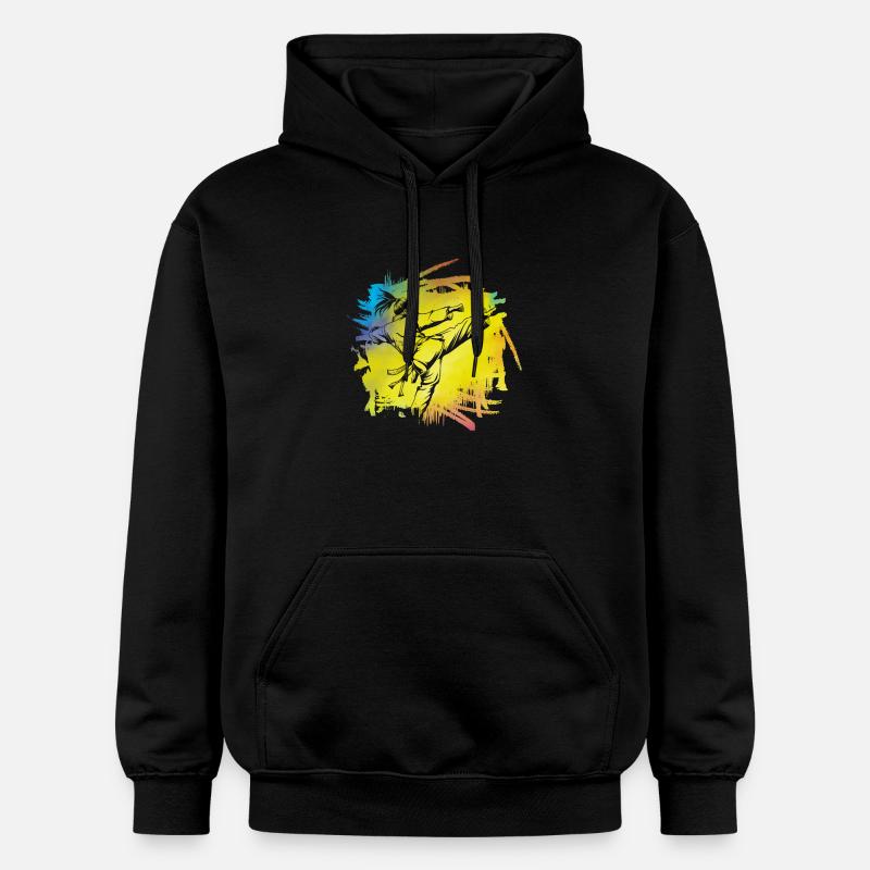 Karaté - Sweat à capuche Softstyle® Gildan Unisexe - noir