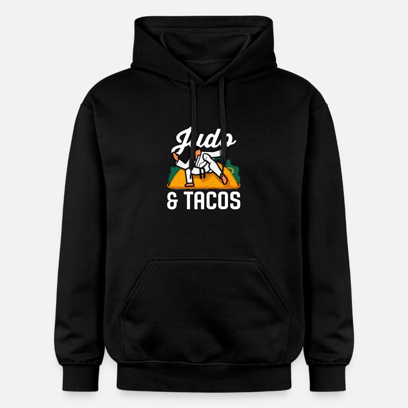 Judo et tacos - Sweat à capuche Softstyle® Gildan Unisexe - noir