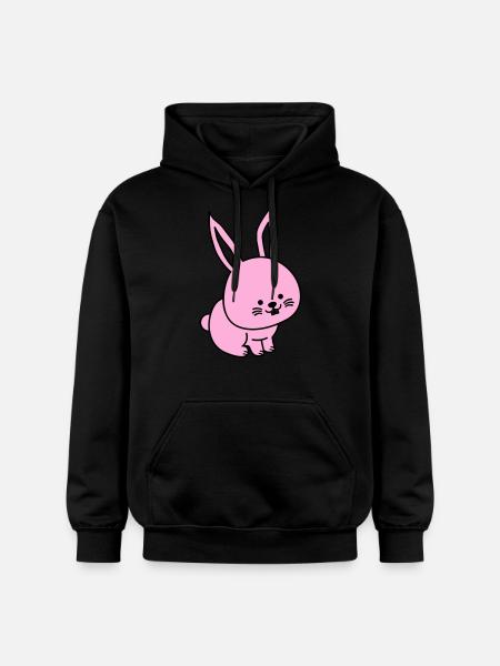 hare - Gildan Unisex Softstyle® Midweight Hoodie - black