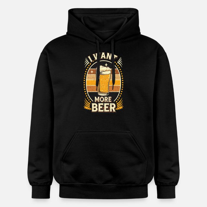 je veux plus de biere - Sweat à capuche Softstyle® Gildan Unisexe - noir