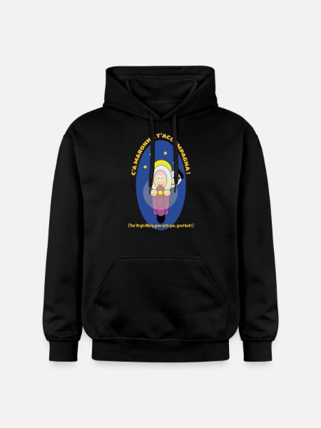 Neapolitan idioms : good luck - Gildan Unisex Softstyle® Midweight Hoodie - black