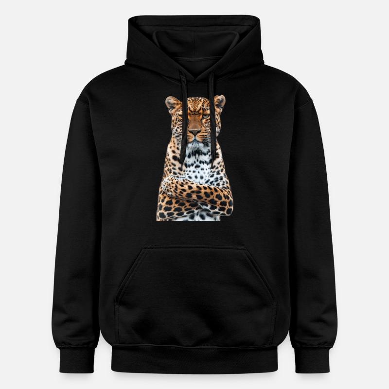 Léopard - Sweat à capuche Softstyle® Gildan Unisexe - noir