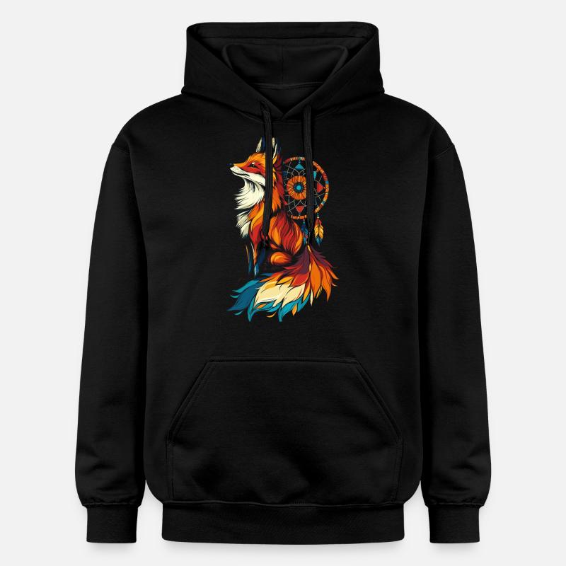 Attrape-rêves Fox - Sweat à capuche Softstyle® Gildan Unisexe - noir