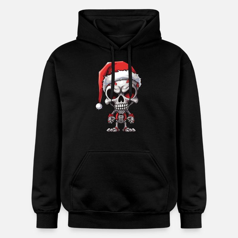 Squelette du Père Noël - Sweat à capuche Softstyle® Gildan Unisexe - noir