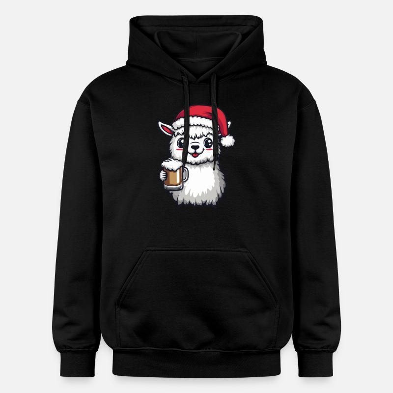 Alpaga Llama Bière Noël Noël - Sweat à capuche Softstyle® Gildan Unisexe - noir