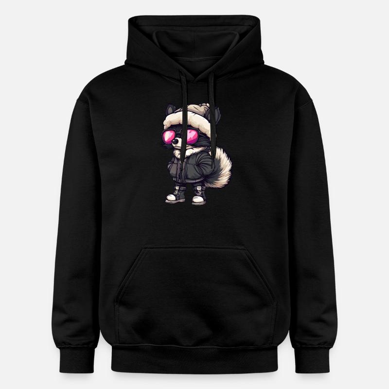 Bande dessinée Skunk Cool - Sweat à capuche Softstyle® Gildan Unisexe - noir