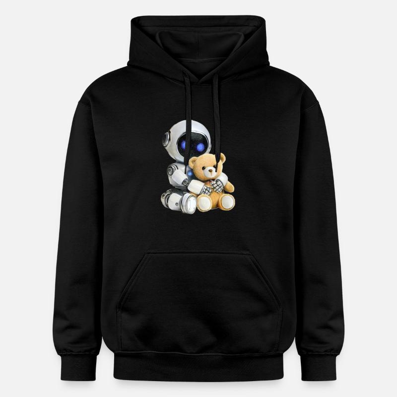 Robot Teddy - Sweat à capuche Softstyle® Gildan Unisexe - noir