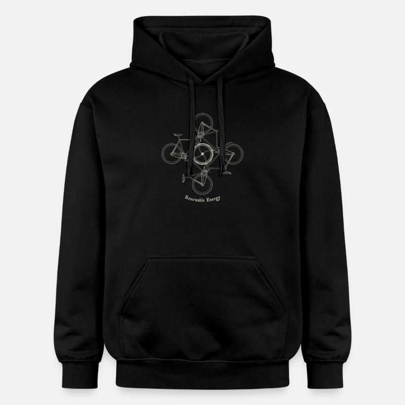 Énergie renouvelable du réseau cyclable - Sweat à capuche Softstyle® Gildan Unisexe - noir