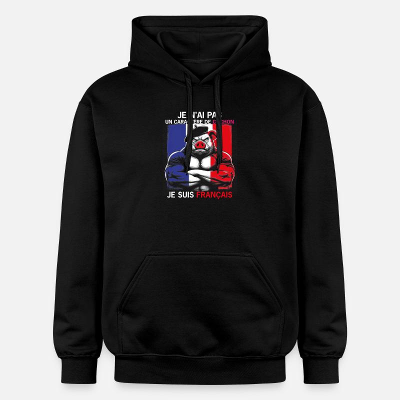 TETE DE COCHON - Sweat à capuche Softstyle® Gildan Unisexe - noir