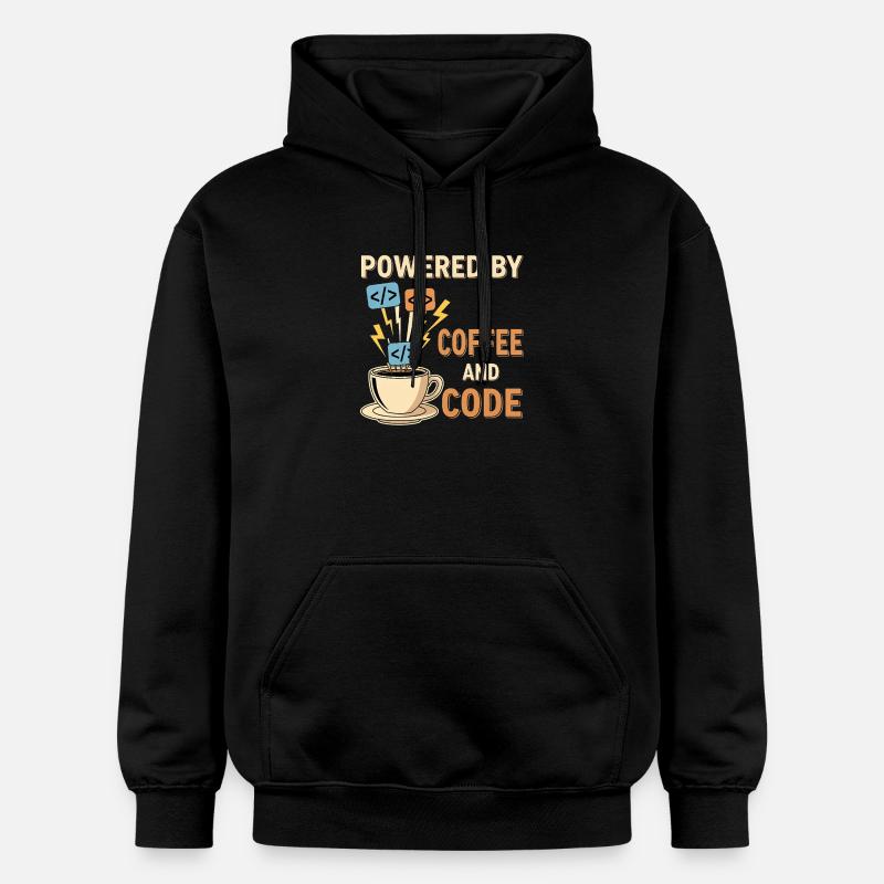 Programmateur Café Motif Design - Sweat à capuche Softstyle® Gildan Unisexe - noir