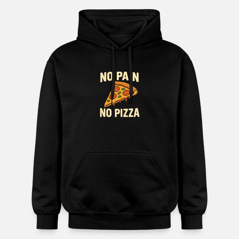 Pas de douleur, pas de pizza - Sweat à capuche Softstyle® Gildan Unisexe - noir