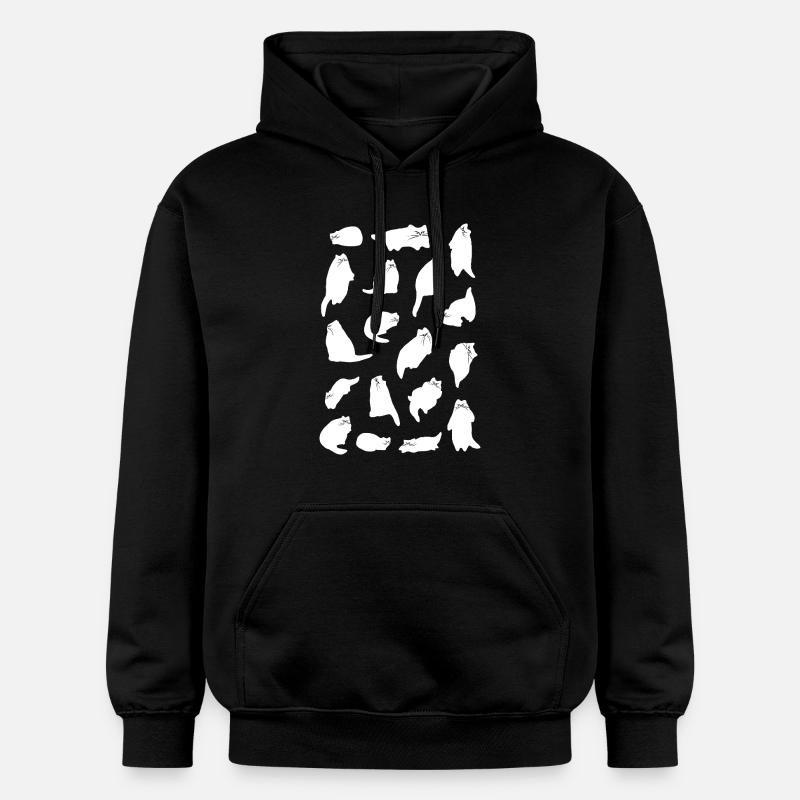 ÉNERGIE CHAT BLANC - Sweat à capuche Softstyle® Gildan Unisexe - noir