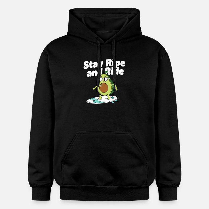 Rester mûr Surf Avocado - Sweat à capuche Softstyle® Gildan Unisexe - noir