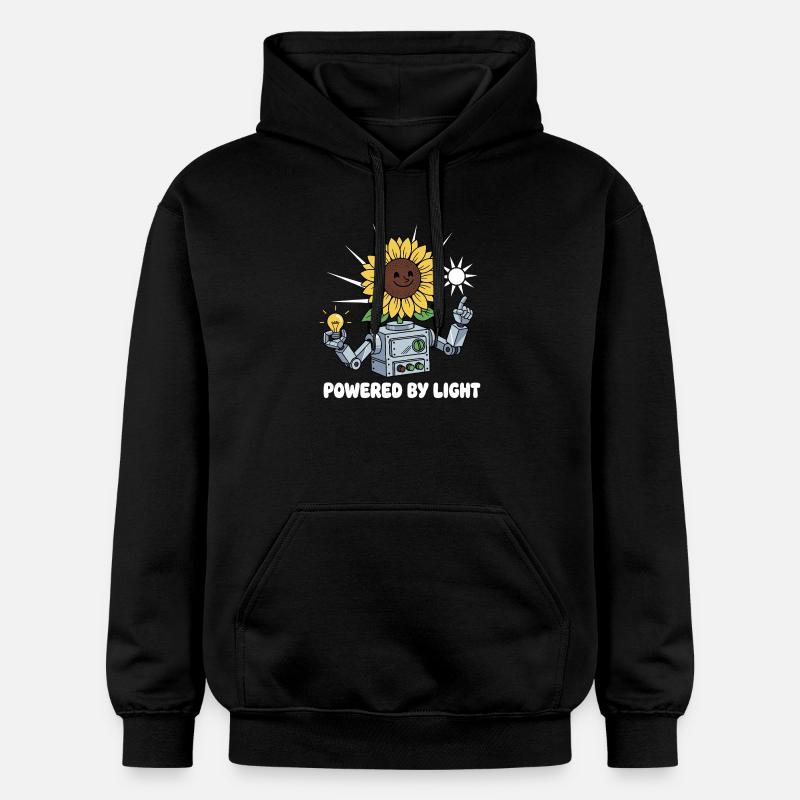 Sunflower Robot Light Ideas - Gildan Unisex Softstyle® Midweight Hoodie - black