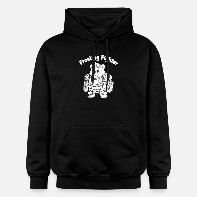 Ours Combattant Glaçé - Sweat à capuche Softstyle® Gildan Unisexe - noir