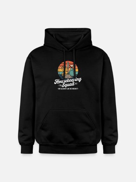 Funny Cleaning Design - Gildan Unisex Softstyle® Midweight Hoodie - black