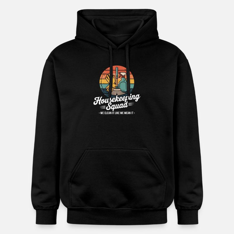 Conception de nettoyage amusante - Sweat à capuche Softstyle® Gildan Unisexe - noir
