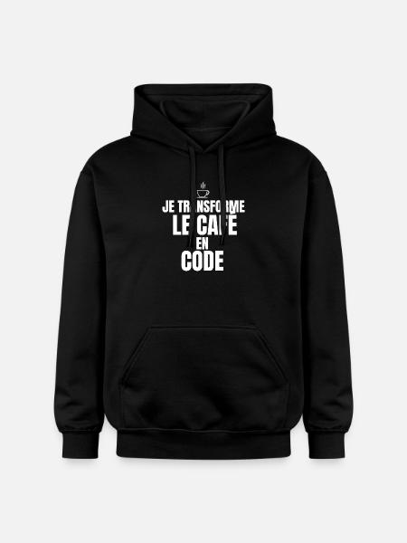 I turn coffee into code - Gildan Unisex Softstyle® Midweight Hoodie - black