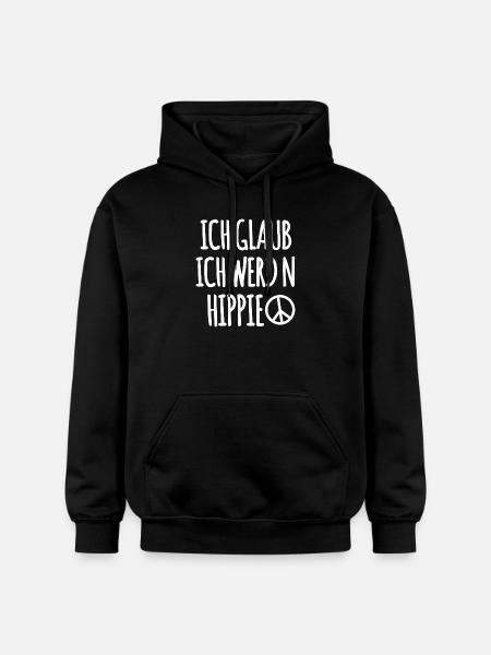 Peace Symbol Lustiger Spruch - Gildan Unisex Softstyle® Midweight Hoodie - Schwarz