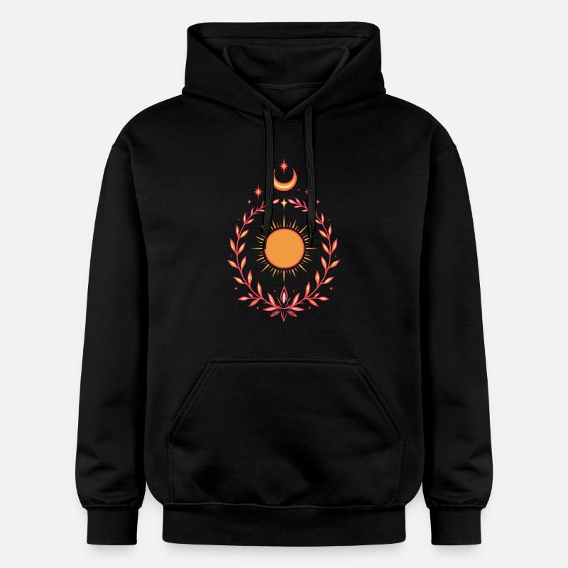 Soleil d’été – Boho Litha Design - Sweat à capuche Softstyle® Gildan Unisexe - noir