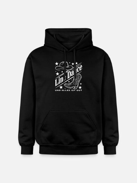 Line Dance Western Boots Design - Gildan Unisex Softstyle® Midweight Hoodie - Schwarz
