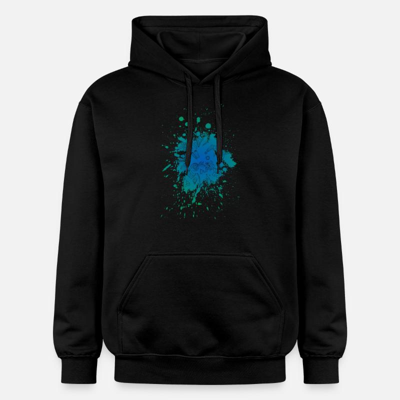 Couleur Bleu Splash - Sweat à capuche Softstyle® Gildan Unisexe - noir