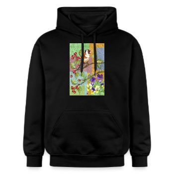 Vogel - Gildan Unisex Softstyle® Midweight Hoodie - Schwarz - Vorne - Marisol (170cm) & Nik (191cm)