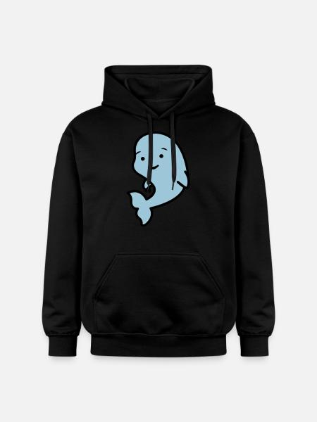 suesser_delfin_02 - Gildan Unisex Softstyle® Midweight Hoodie - Schwarz