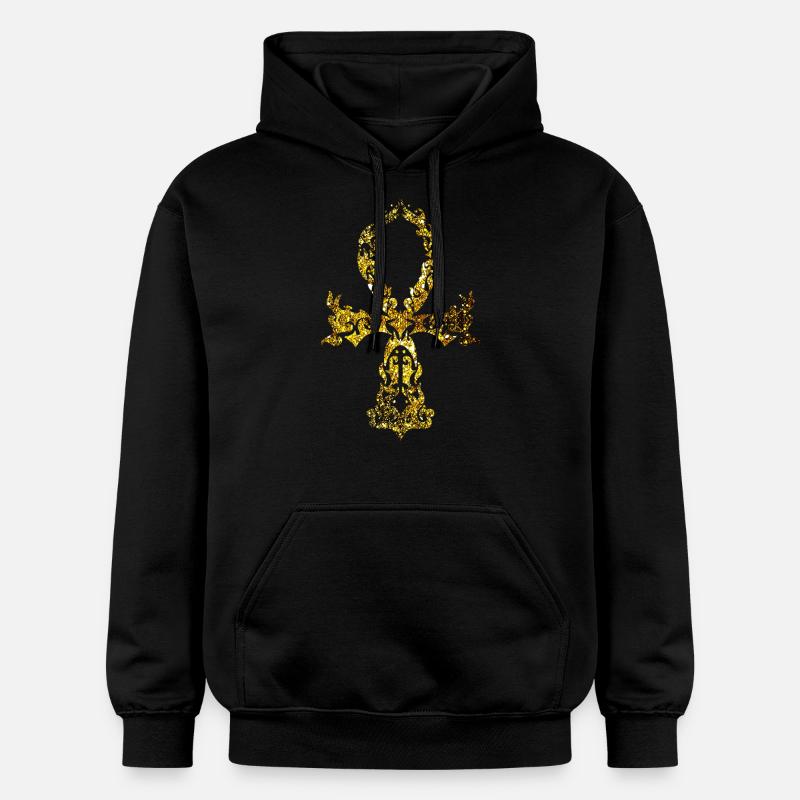 Ankh cosmique - Version Or - Sweat à capuche Softstyle® Gildan Unisexe - noir