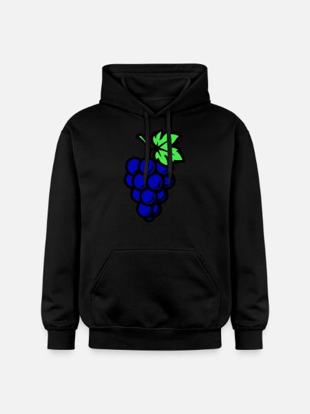 Weintrauben Trauben Obst - Gildan Unisex Softstyle® Midweight Hoodie - Schwarz