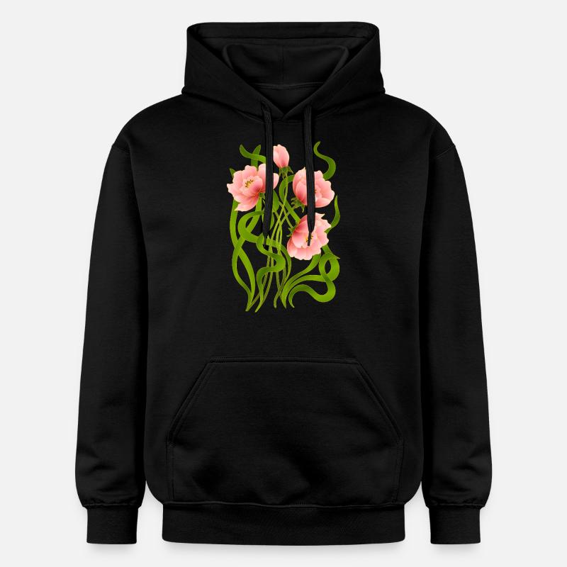 Fleur - Sweat à capuche Softstyle® Gildan Unisexe - noir