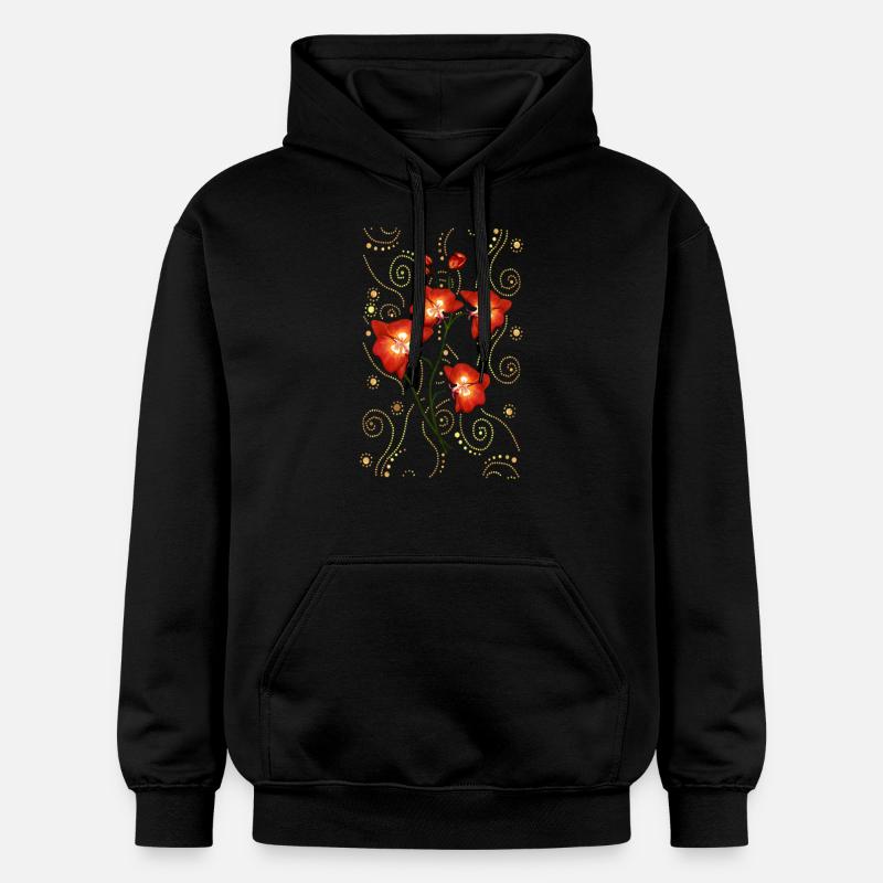 Fleur - Sweat à capuche Softstyle® Gildan Unisexe - noir