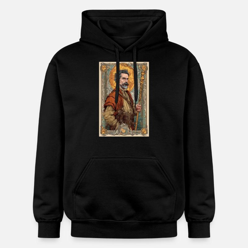 Portrait d’explorateur Steampunk - Sweat à capuche Softstyle® Gildan Unisexe - noir