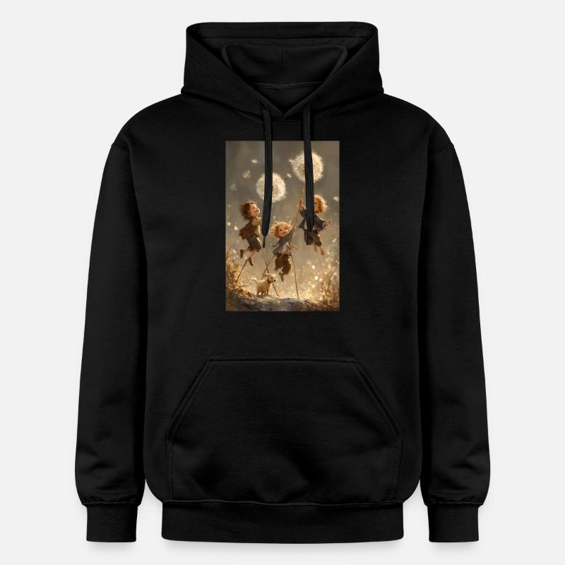 Joyeuse aventure de pissenlit - Sweat à capuche Softstyle® Gildan Unisexe - noir