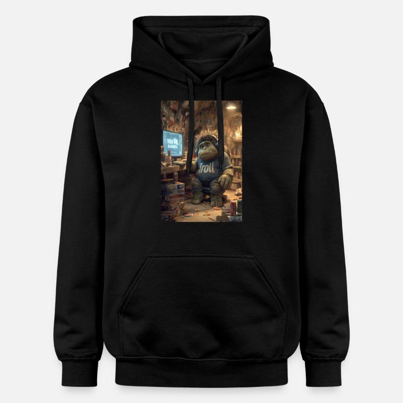 Internet-Troll wird gesperrt - Gildan Unisex Softstyle® Midweight Hoodie - Schwarz