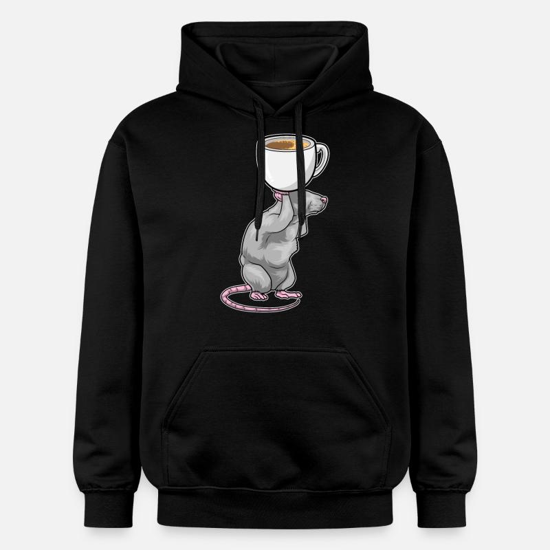 Tasse à café souris - Sweat à capuche Softstyle® Gildan Unisexe - noir
