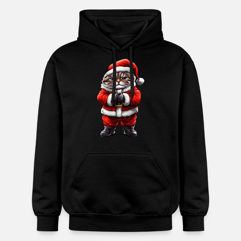 Chats Noël - Sweat à capuche Softstyle® Gildan Unisexe - noir