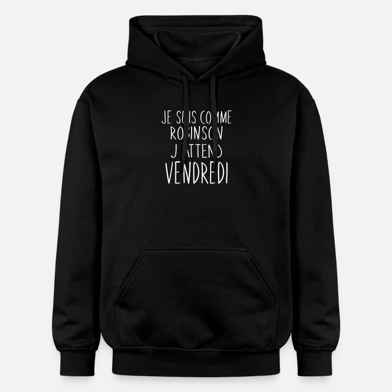 Robinson Attente Vendredi - Sweat à capuche Softstyle® Gildan Unisexe - noir