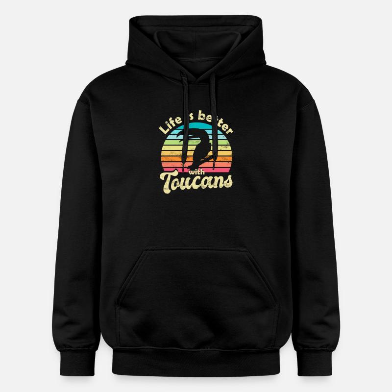 Toucan Oiseau - Sweat à capuche Softstyle® Gildan Unisexe - noir